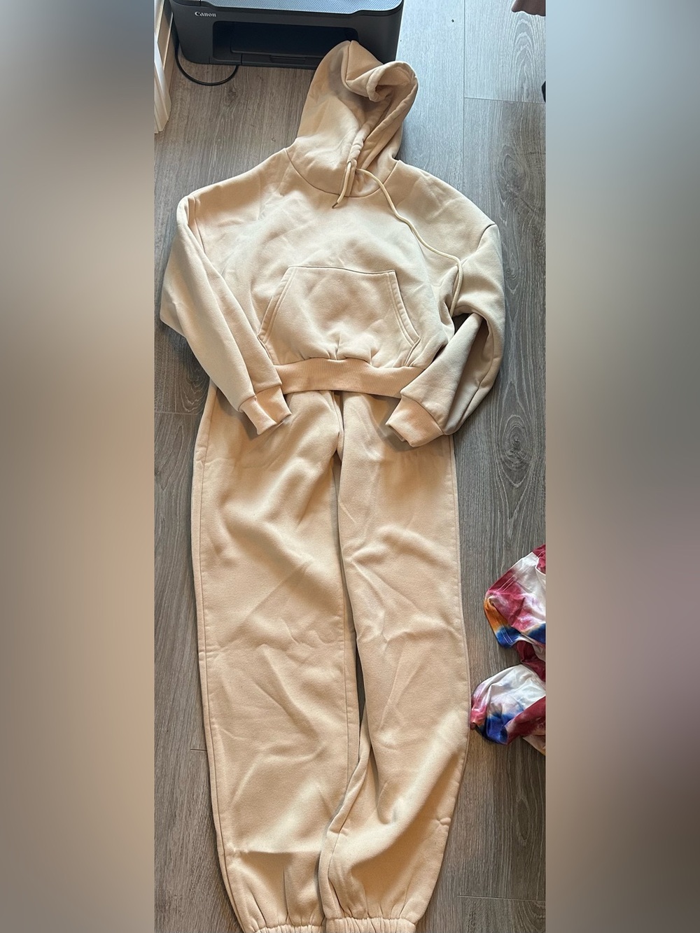 SHEIN Cozy Women's Cream Sweatpants - Relaxed Fit Lounge Pants